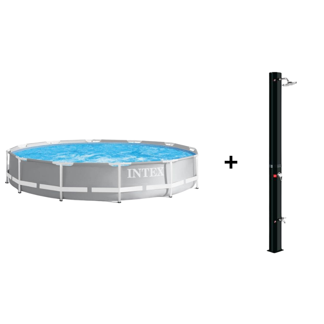 PRISM FRAME Bazen 3.66x0.99m + Solarni Tuš 60 L sa Slavinom za Pranje Nogu Crni E-112