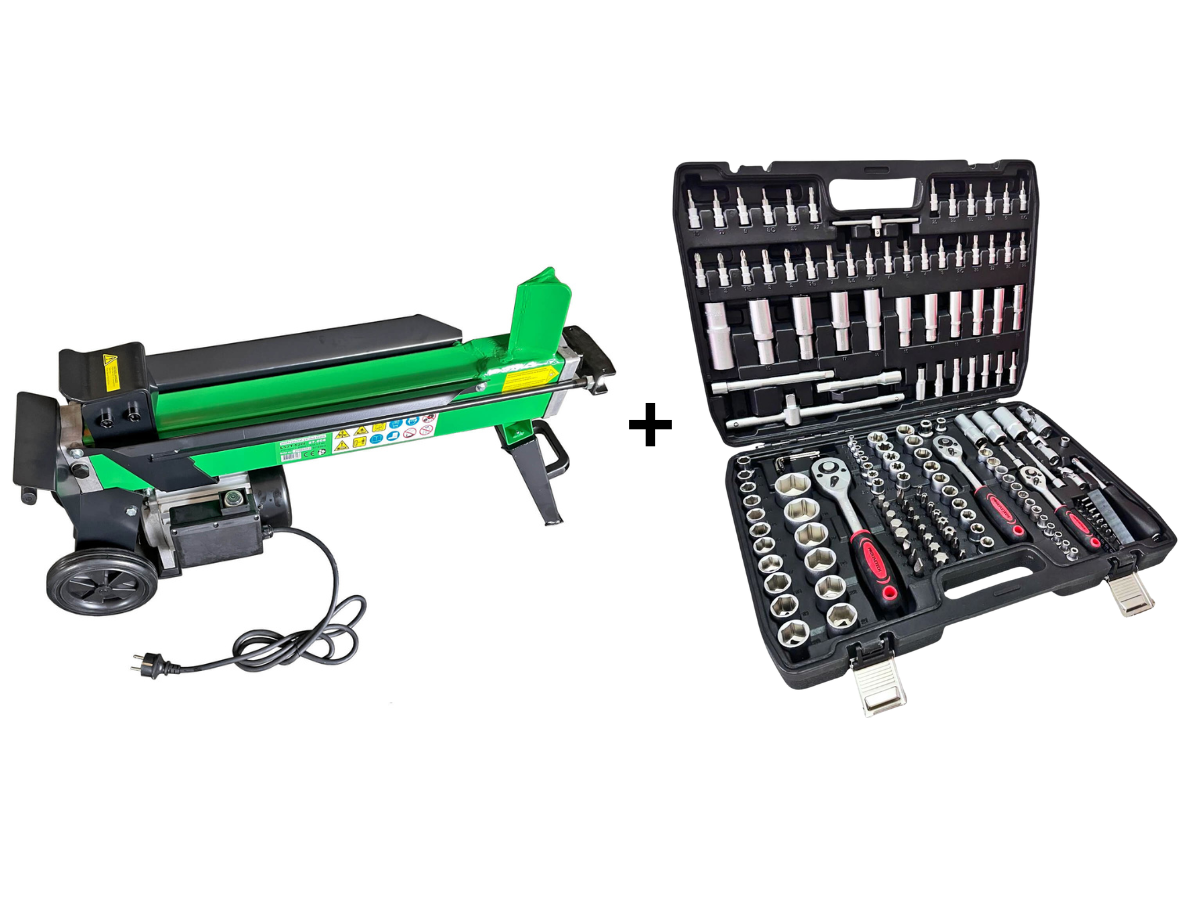 GardenMaster Cepač za Drva LS7T-520I (7 Tona) + Prolinetech Gedore 172 Delova