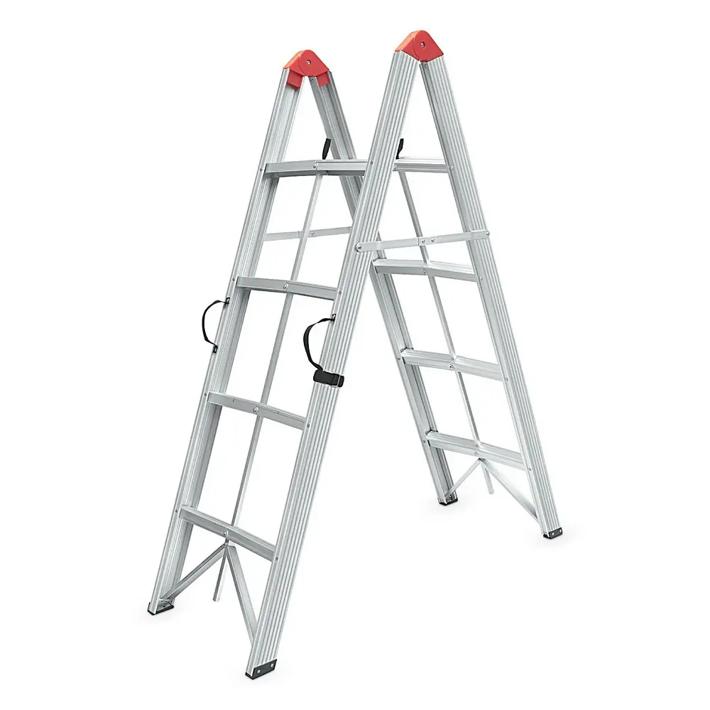 SuperStep Duple Sklopive Štapne Alu Merdevine 2x4 158cm