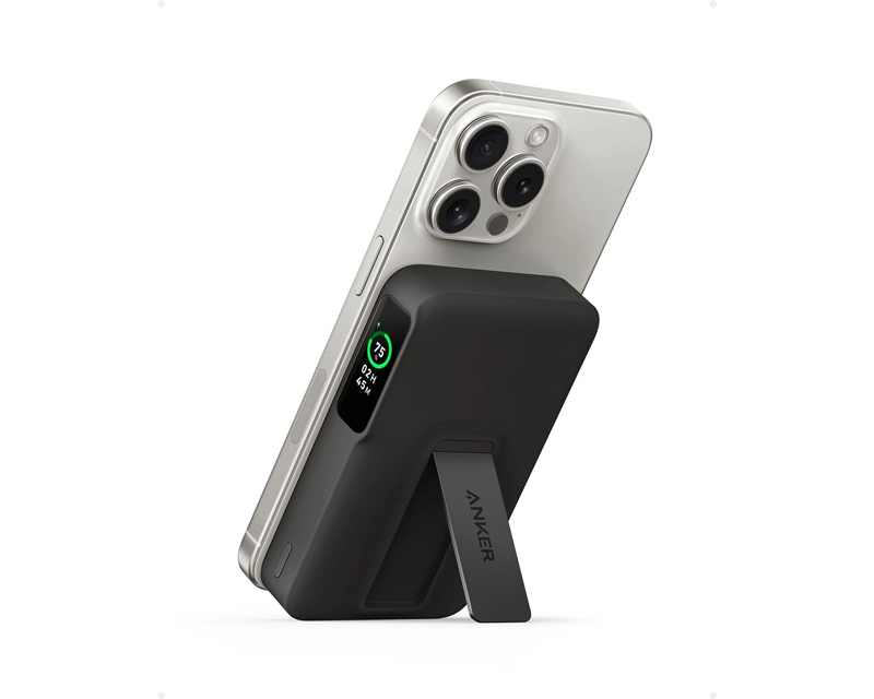 MagGo 10000mAh, 27W, bežični power bank, crni