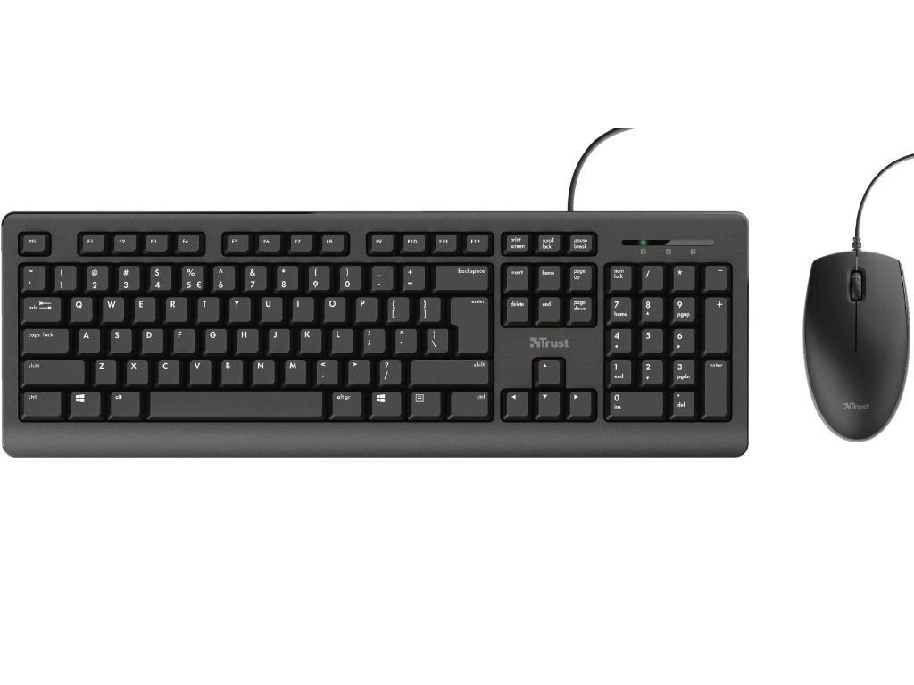 Tastatura+miš TRUST Primo žicni set/SRB/crna