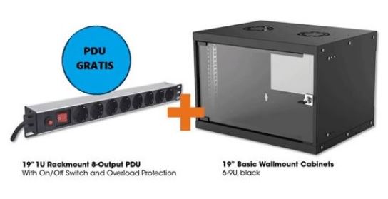 Intellinet orman 9U/400mm 714174 + PDU 8-Output 713986