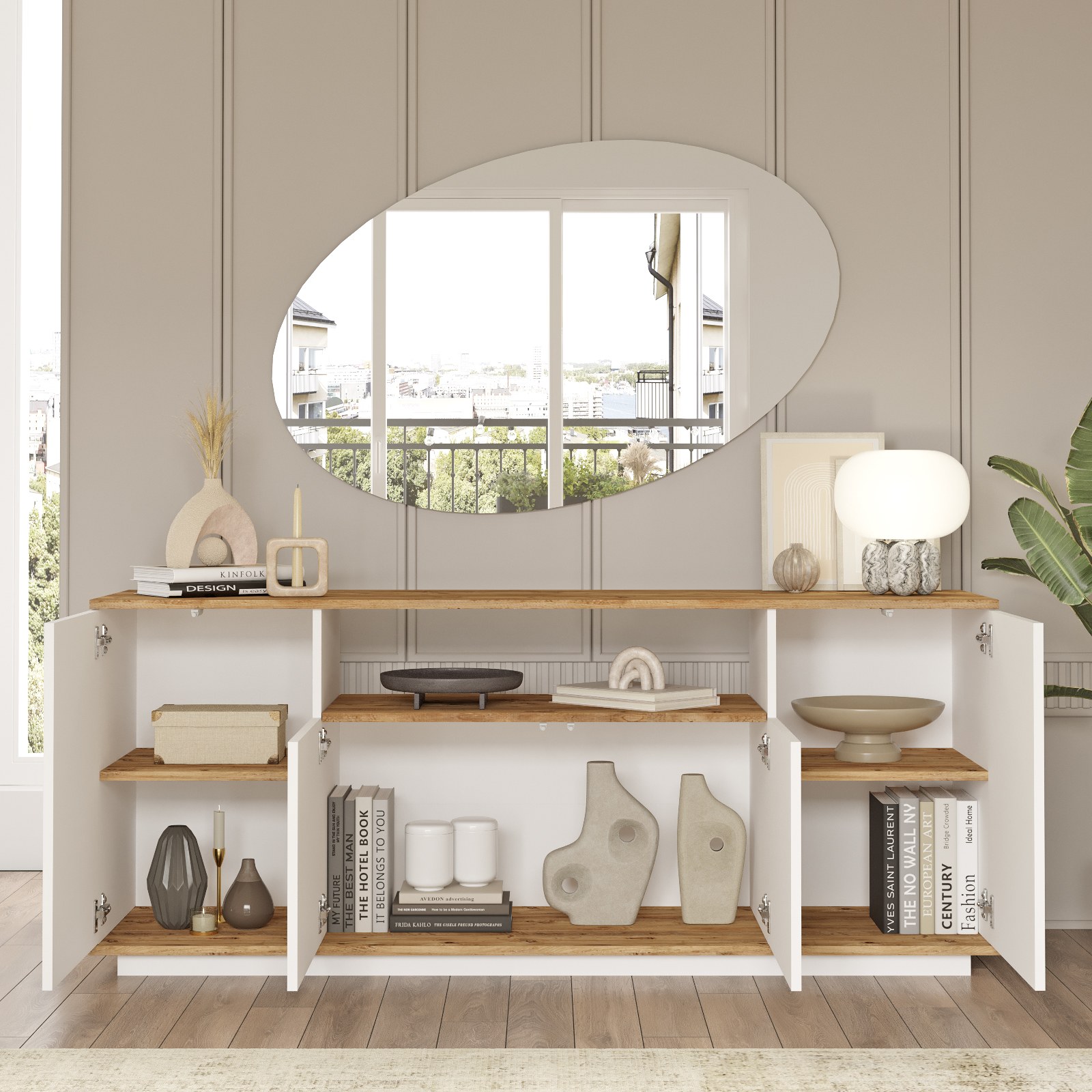 Set nameštaja za dnevnu sobu Fr18-Aw Atlantik bor, Bela