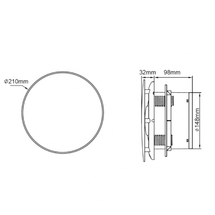 Izduvni ventilator 210mm 18W