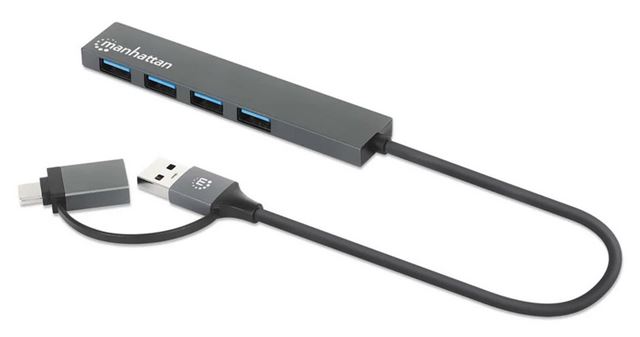 MH USB-A 4 port USB 3.0 HUB with USB-A/C
