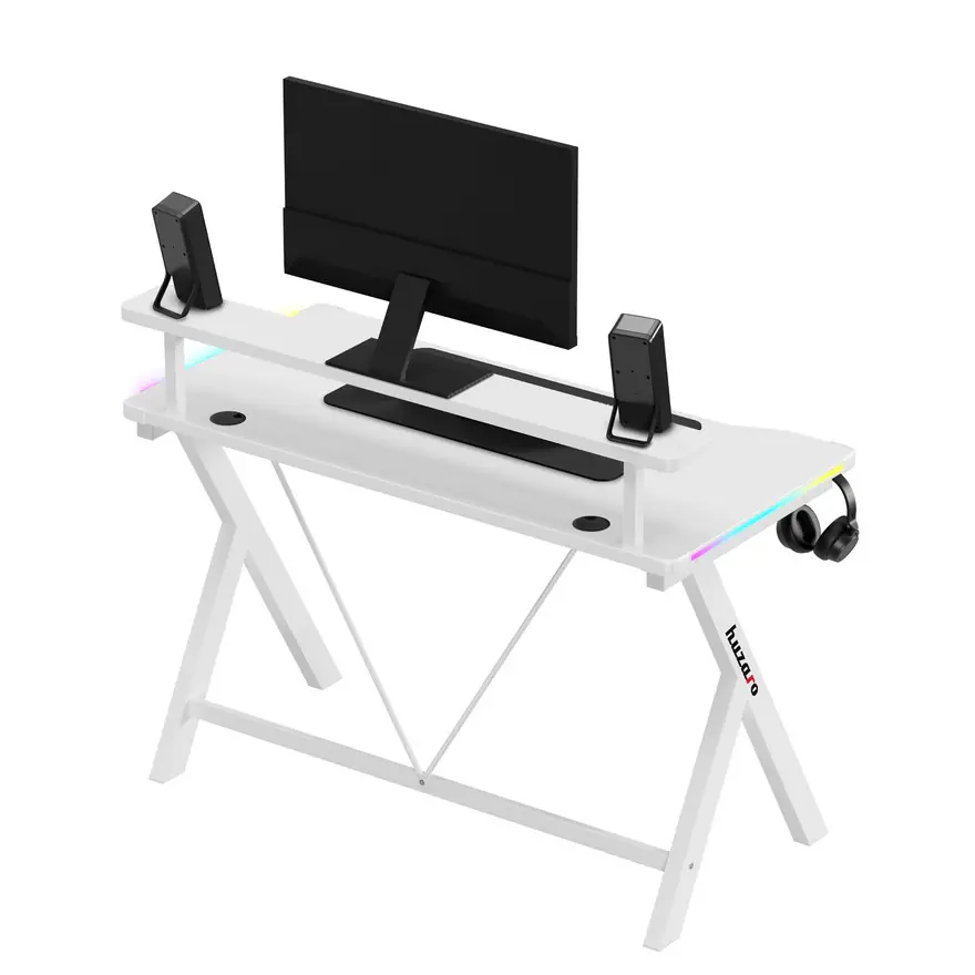 Huzaro Hero 1.9 Beli RGB Gaming sto 120x60cm