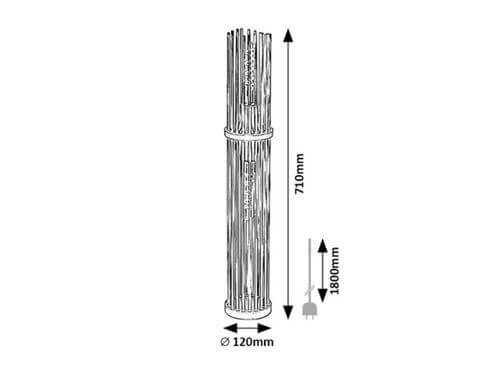 Podna Lampa 2XE27 Roxast 74022 Bakar Rabalux