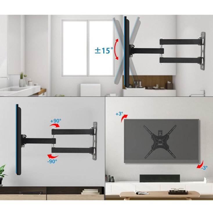 Zidni TV nosač, zglobni, od 32" do 55", 22kg