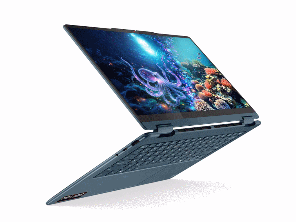 Laptop LENOVO Yoga 7 2in1 14AKP10 DOS/14" WQUX OLED Touch/Ryzen AI 7-350/24GB/1TB/BKLT SRB/smaragd