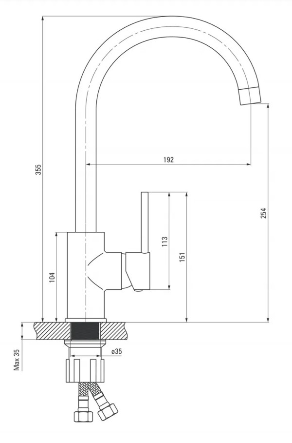 Deante Slavina Nemesia BEN T62M