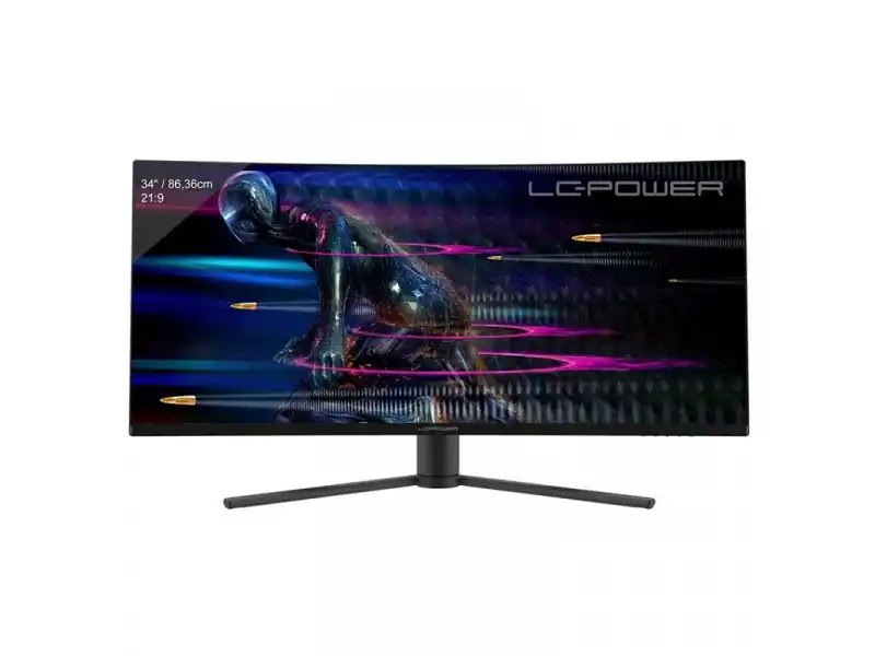Monitor 34 LC POWER LC-M34-UWQHD-165-C 3440x1440/VA/165Hz/4ms/2xHDMI/2xDP/Pivot/FreeSync Prem/Curved