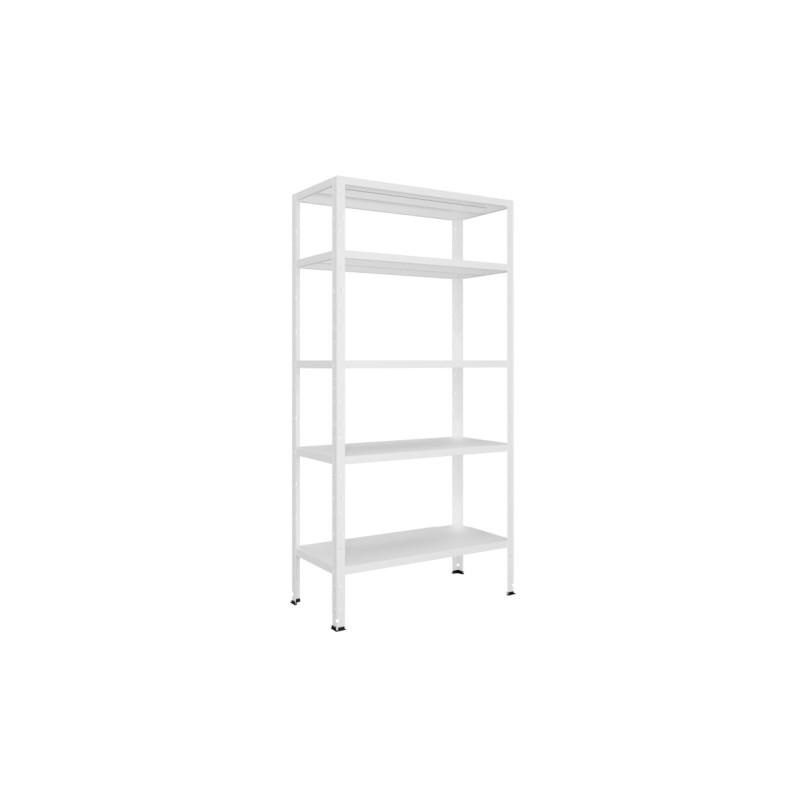 Metalna polica CROSSER 180 x 90 x 30 cm 5 x 70 kg - bela