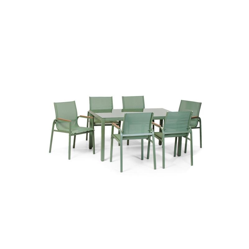 Baštenski Set Sto + 6 Stolice Olive (A+B)