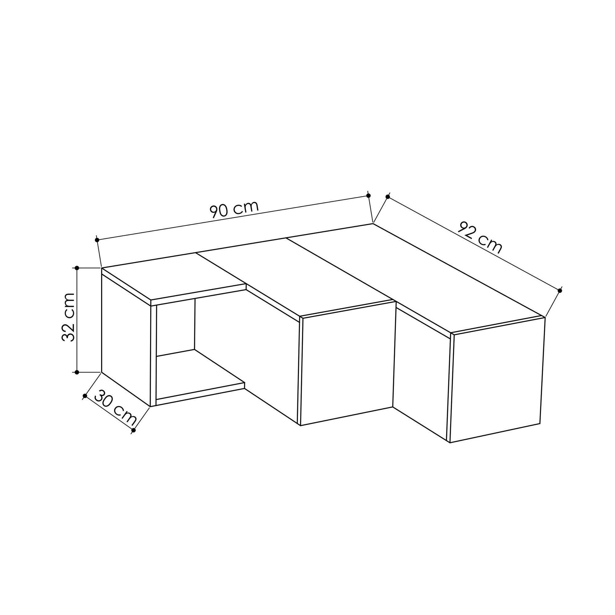 TV komoda Compact - Bela