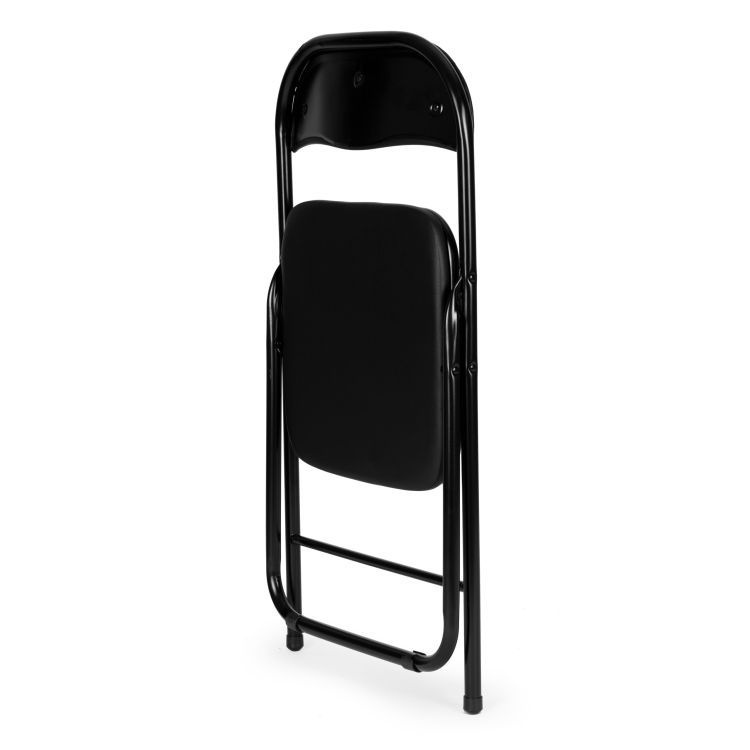 Set od 4 skopivih stolica black eco-leather