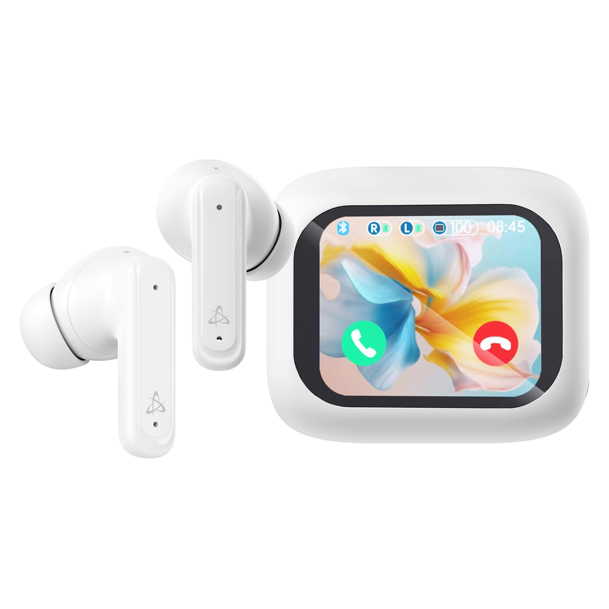 S BOX EB TWS08 White, ANC Touch Display