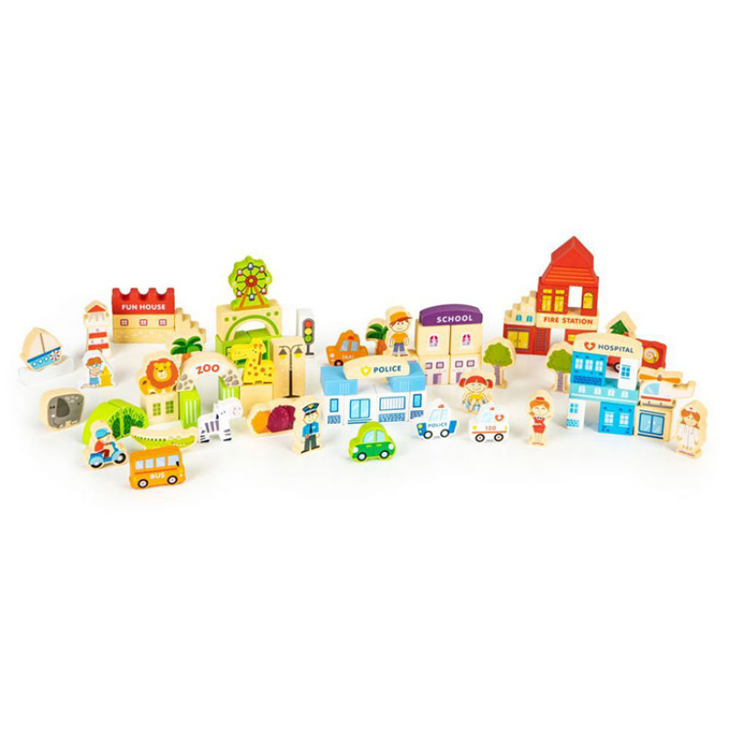 DRVENE EDUKATIVNE KOCKE CITY ZOO 120 KOMADA