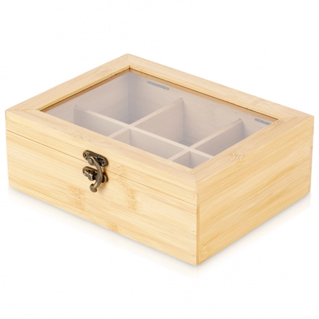 Vilde 229312 - Kutija za odlaganje čaja , bambus , 21 x 16 x 7.5 cm