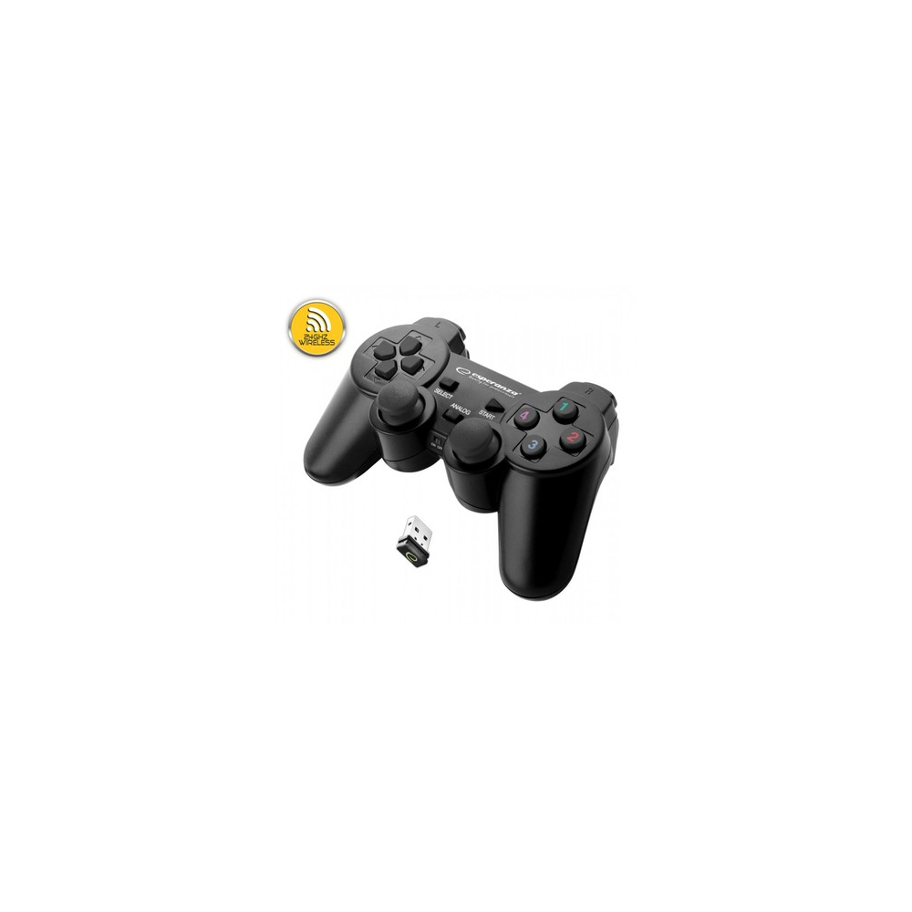 ESPERANZA EGG108K  BEŽIČNI GAMEPAD 2.4GHZ PS3/PC USB  GLADIATOR CRNI