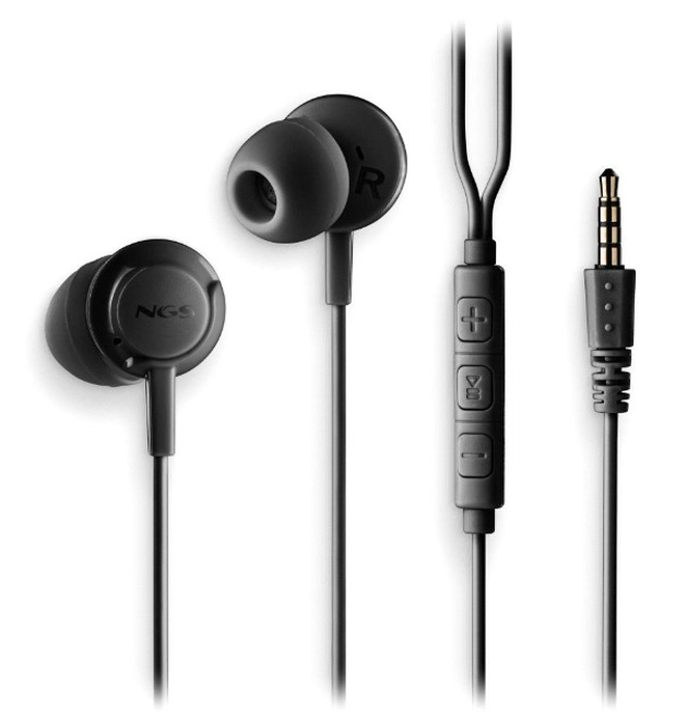 NGS Headset In Ear Cross Drift Mic Black