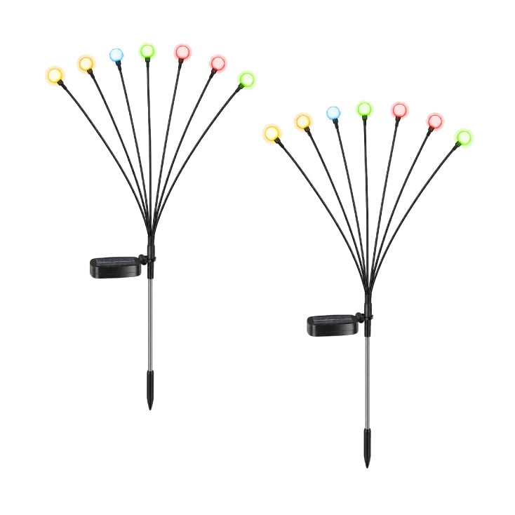 Solarna RGB baštenska lampa - 2 kom. 8 LED