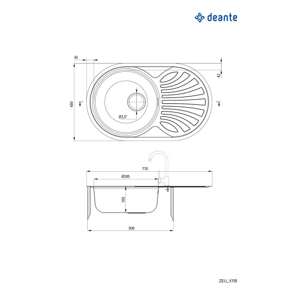 Deante sudopera Twist 77/IXD/O