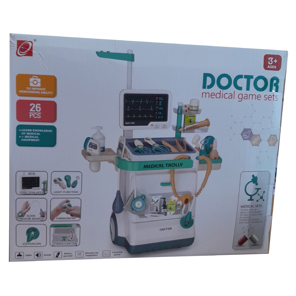 PLASTIČNA IGRAČKA KOMPLET DOKTORSKA KOLICA