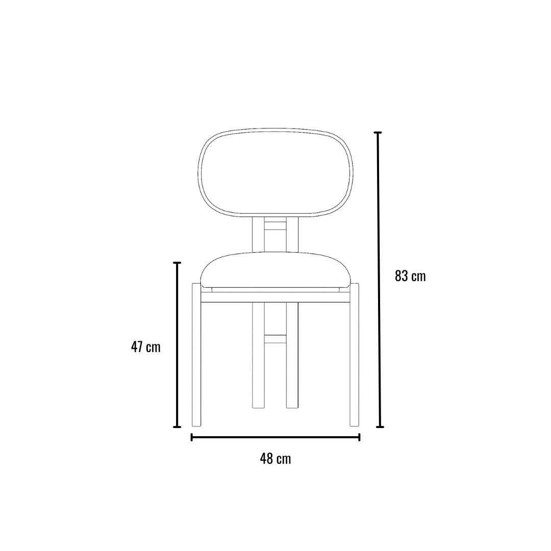 Set stolica (2 komada) Muriz - 4962 Antracit, Crna