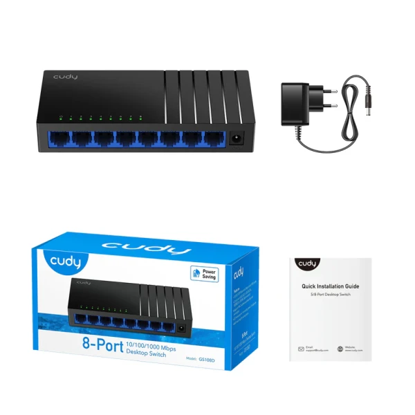 Svič 10/100/1000 8-port Cudy GS108E Light Managed
