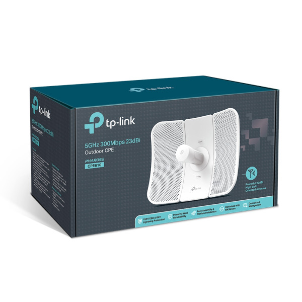 LAN WiFi bridge TP-LINK CPE610 PoE 300MBs/23dBi outdoor