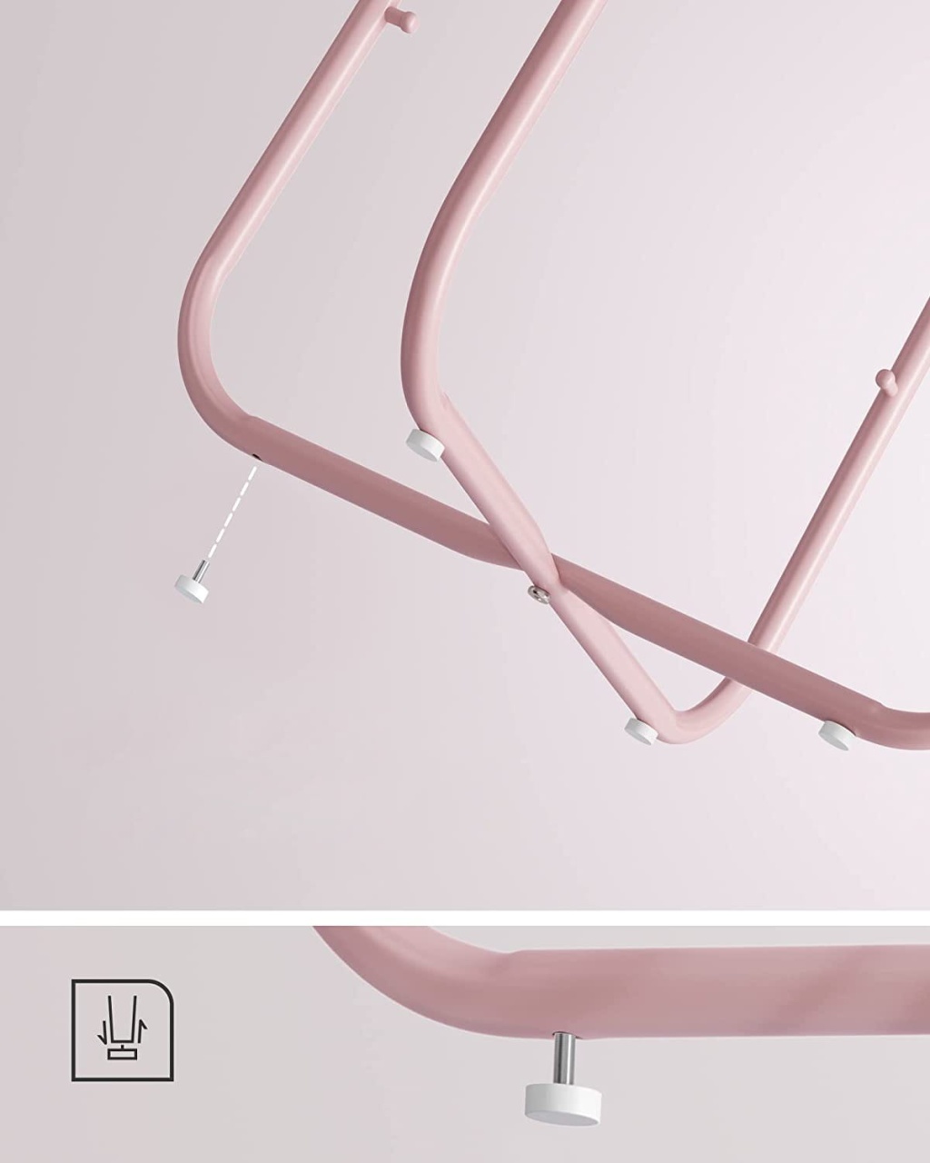 Okrugli klub stočić sa korpom pink - LET223R61