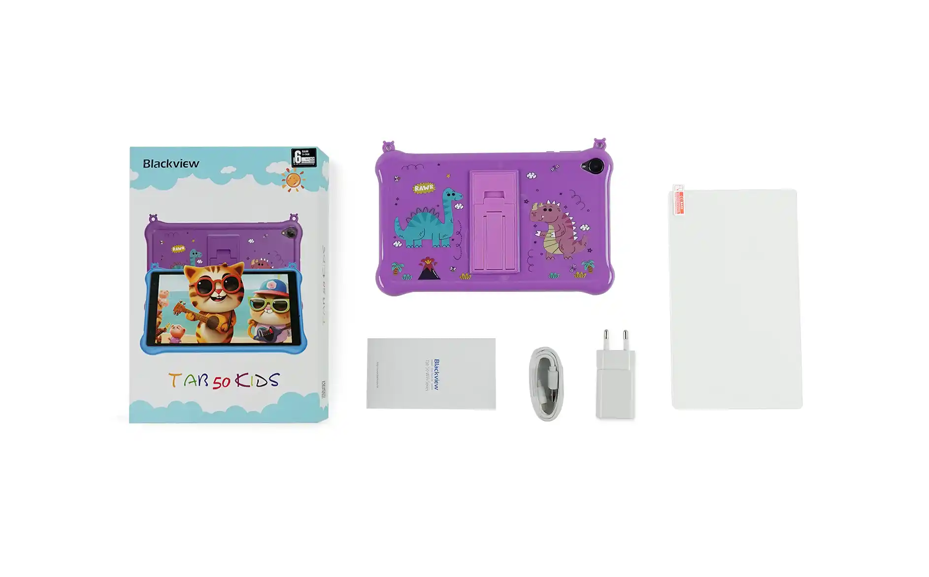 Tablet 8 Blackview Tab 50 kids 800x1280 HD IPS/3GB/64GB/Android 13/ljubičasti