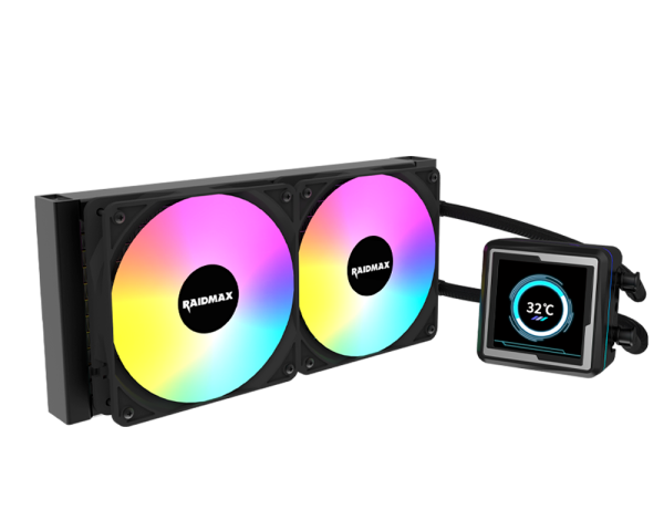 CPU hladnjak Raidmax INFINITA LM240 ARGB LCD 2.73" Black, LM240BK