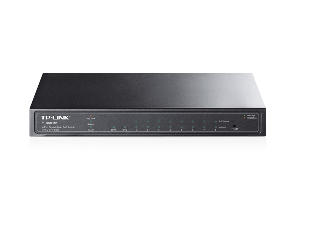 Switch TP-LINK TL-SG2210P(T1500G-10PS) Gigabit/10x RJ45/1Gbps/Smart/8x POE+/Desktop metalno kuciste