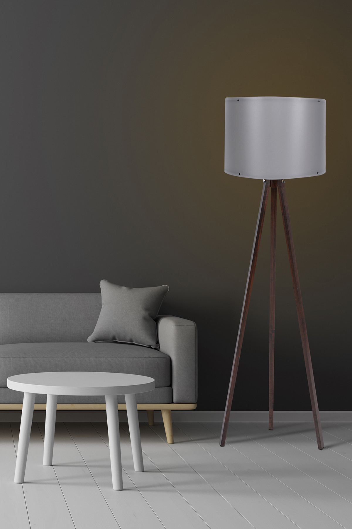 Podna lampa 103 Siva, Orah