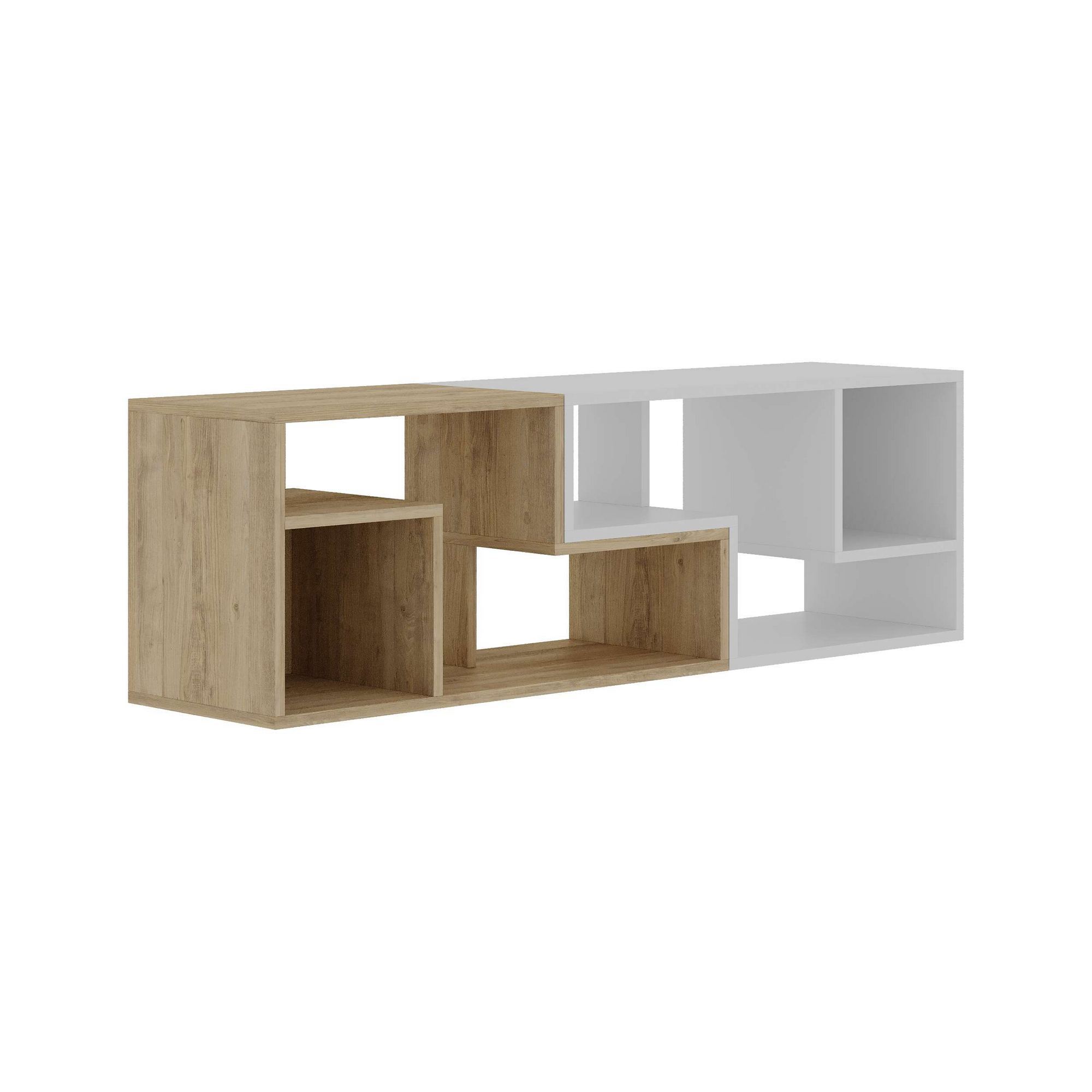 TV komoda Glis - Safir hrast, Bela