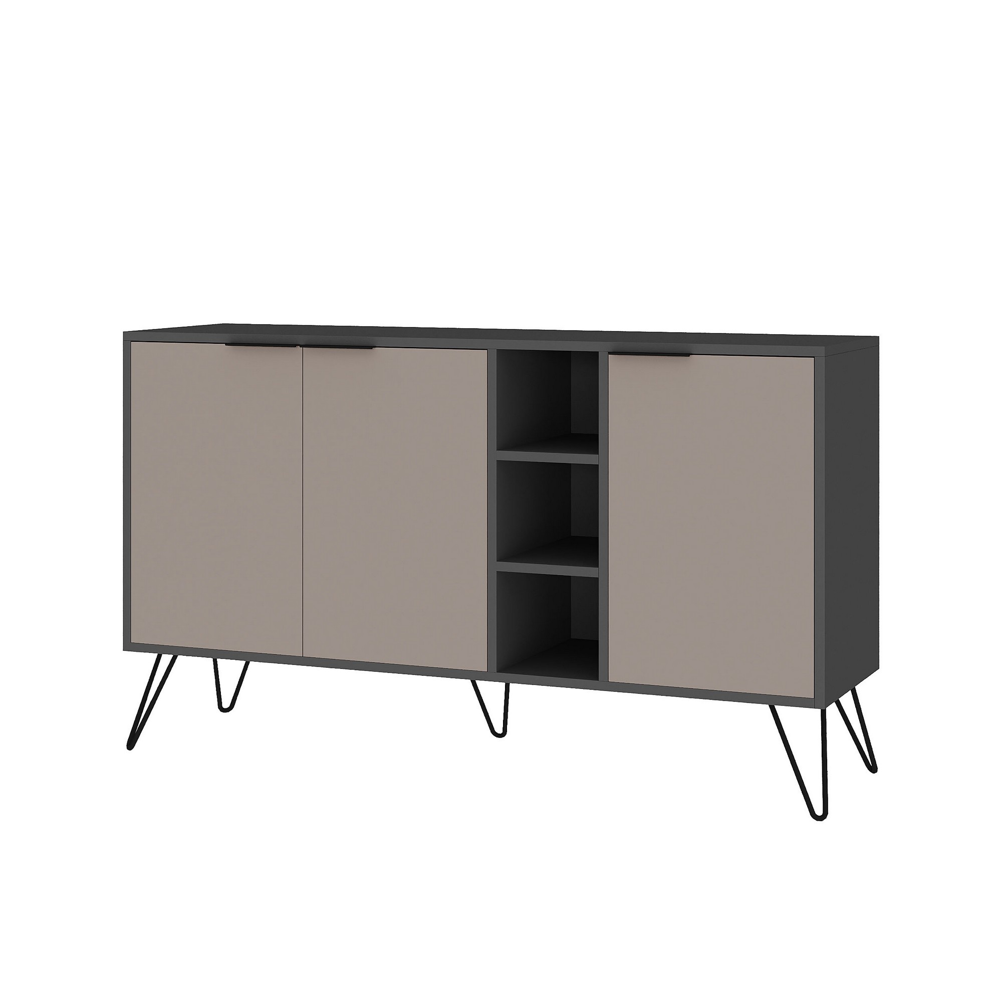 Konzolni sto Clara Console - Antracit, Svetla moka Antracit, Svetlo braon
