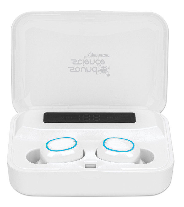 Slušalice TWS Manhattan 180399 Bluetooth 5.0 bele