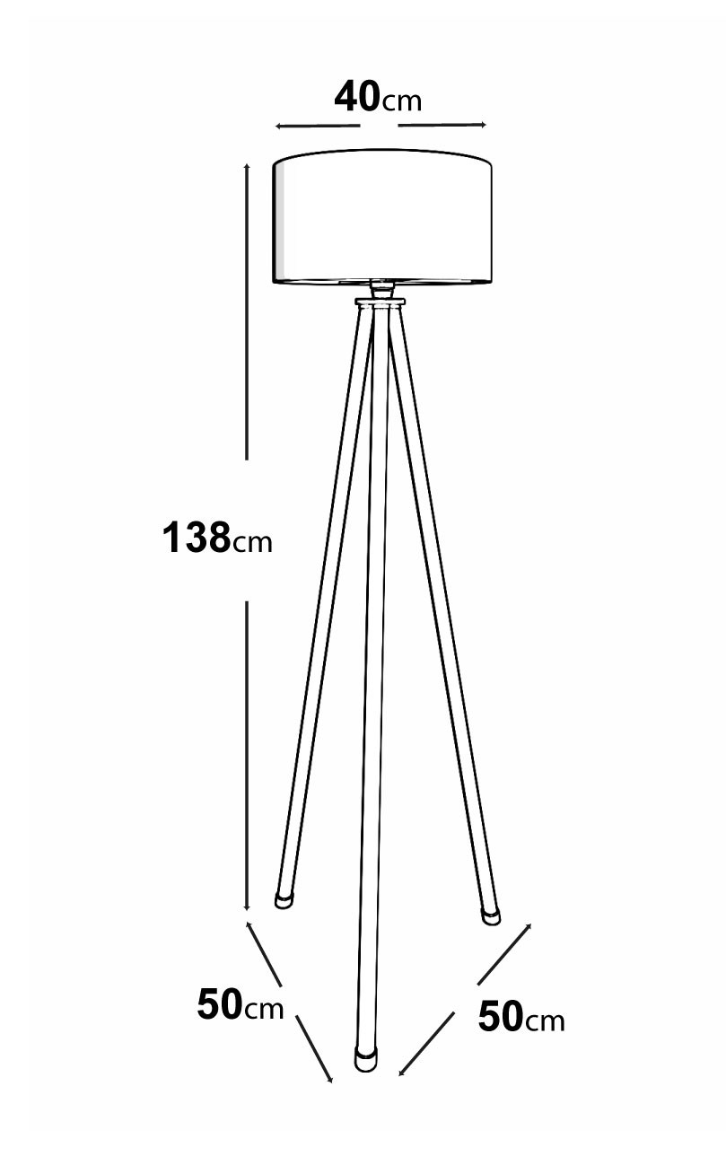 Podna lampa KS-11101 Krem, Crna