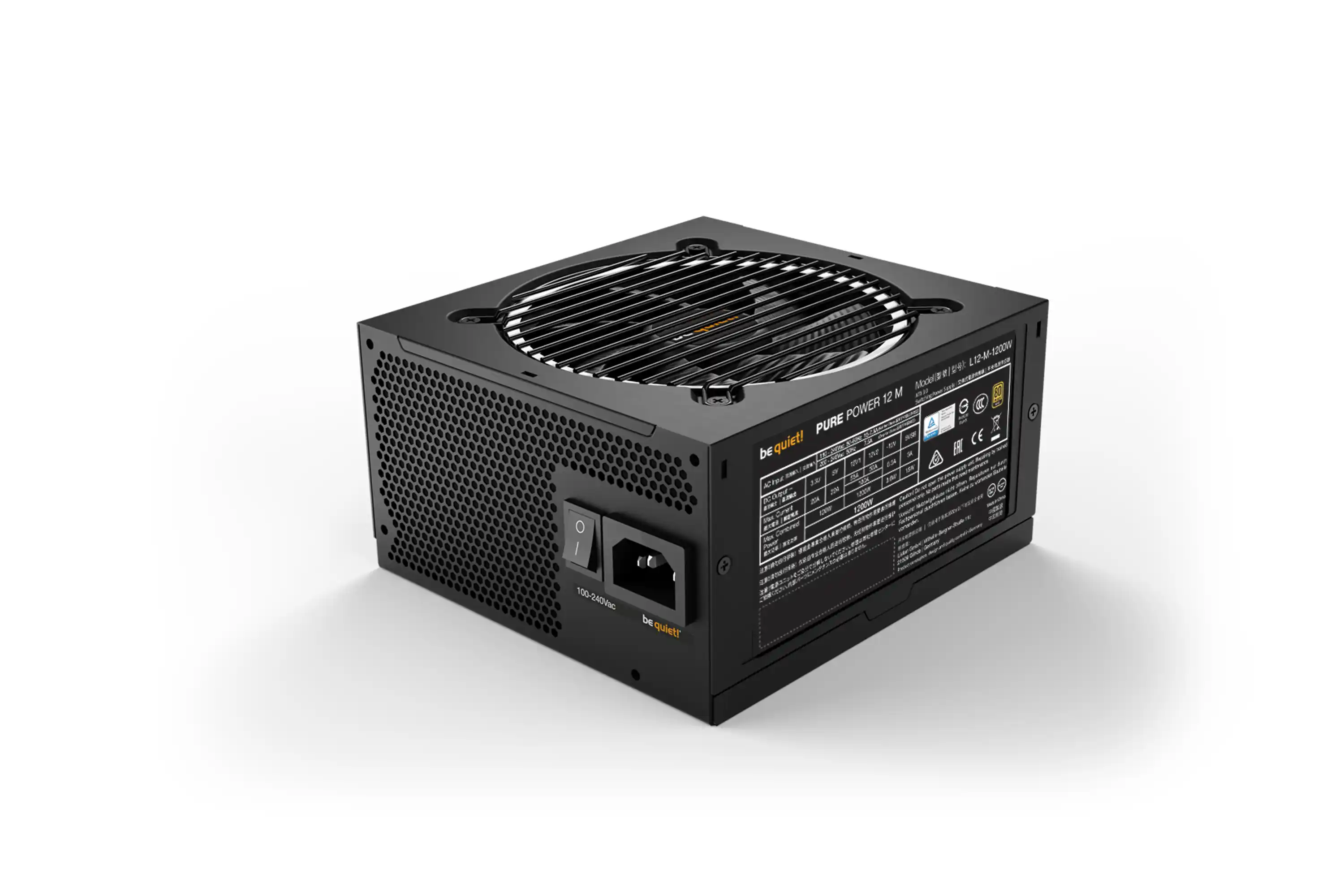 Napajanje Be Quiet Pure Power 12 M 1200W BN346 Gold Modularno ATX3.0