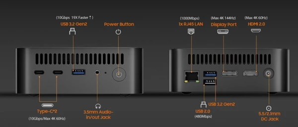 Mini PC Blackview MP100 R5-7430U/16GB/NVMe 512GB/Win11 Pro