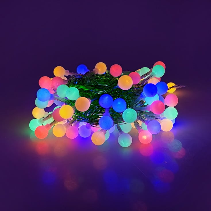 Lampice za jelku sa 100 višebojnih LED 10m + dalj.