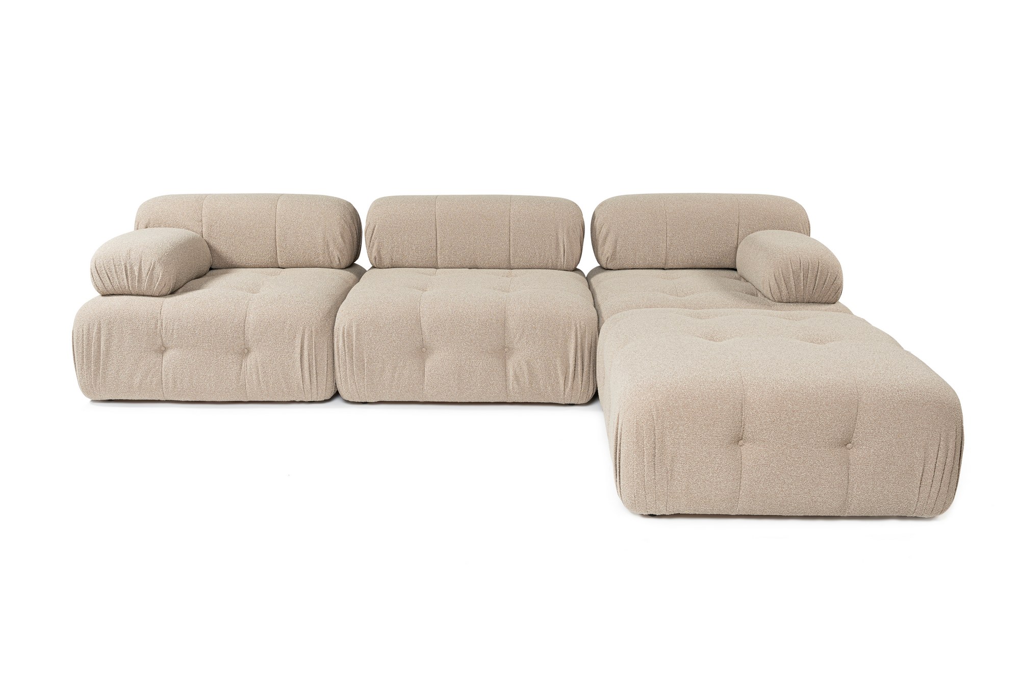 Ugaona garnitura Doblo 3 Seater with Pouffe ( L1-O1-1R-Pouffe) - Breskva