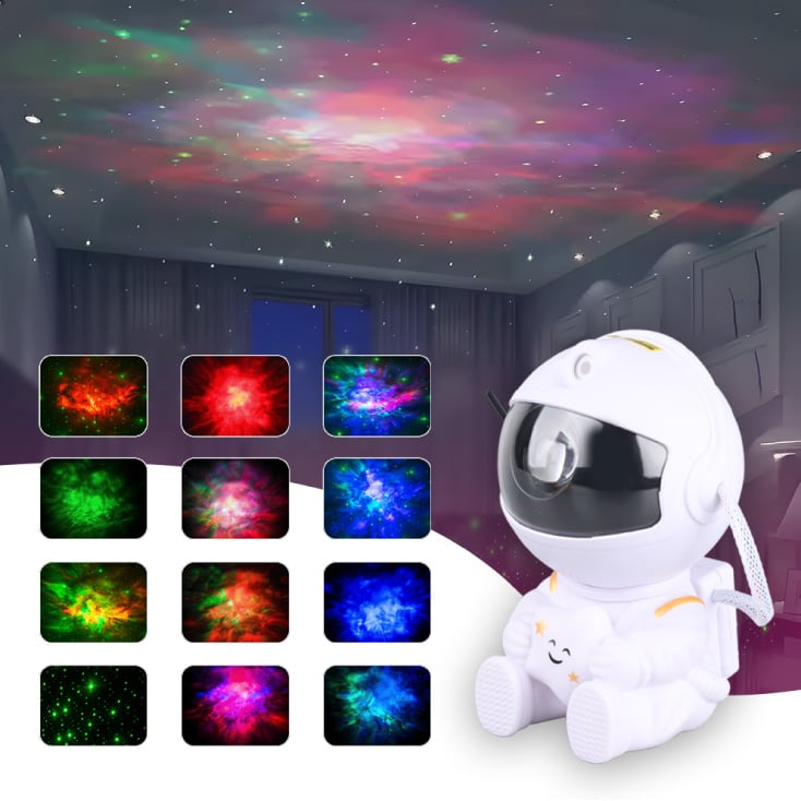 Astronaut zvezdano nebo sa nebula projektorom