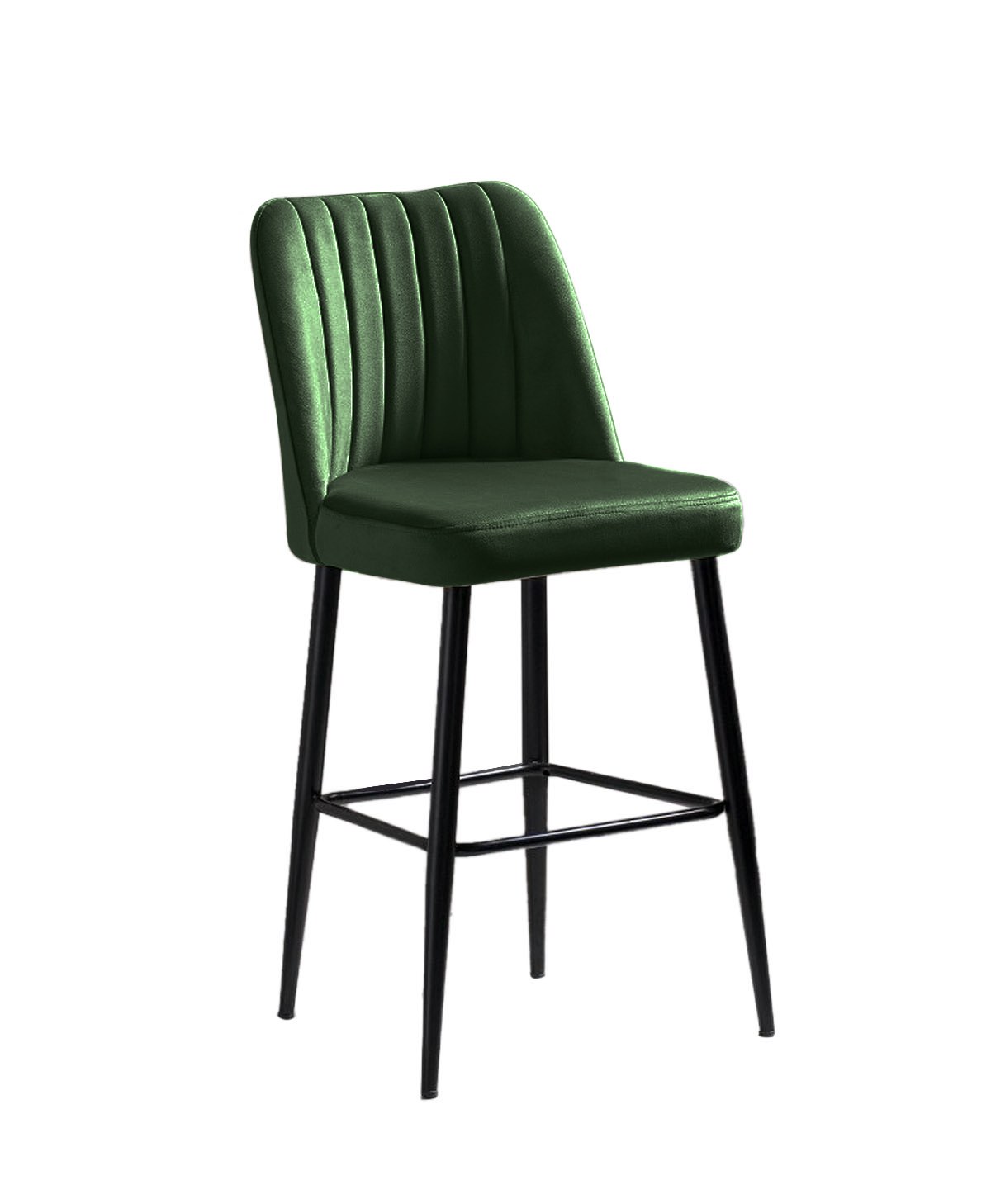 Set barskih stolica (4 komada) Vento - Zelena, Crna