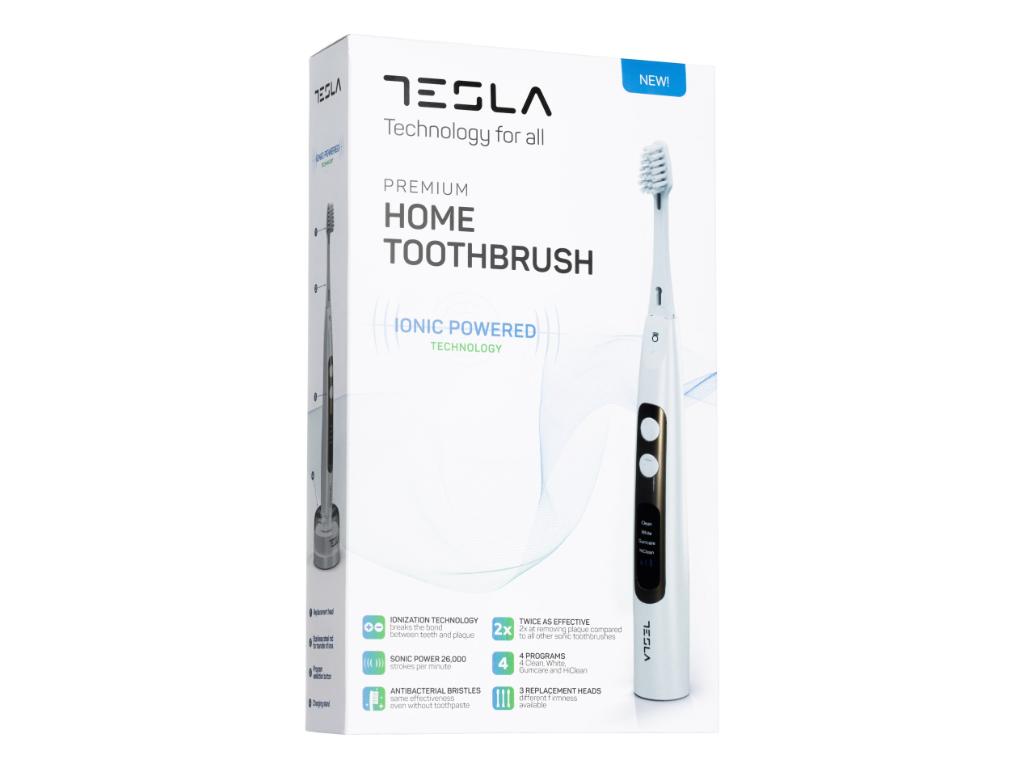 Cetkice za zube TESLA TDP121PW/elektricna/jonska i sonicna tehnologija/soft conical/biserno bela