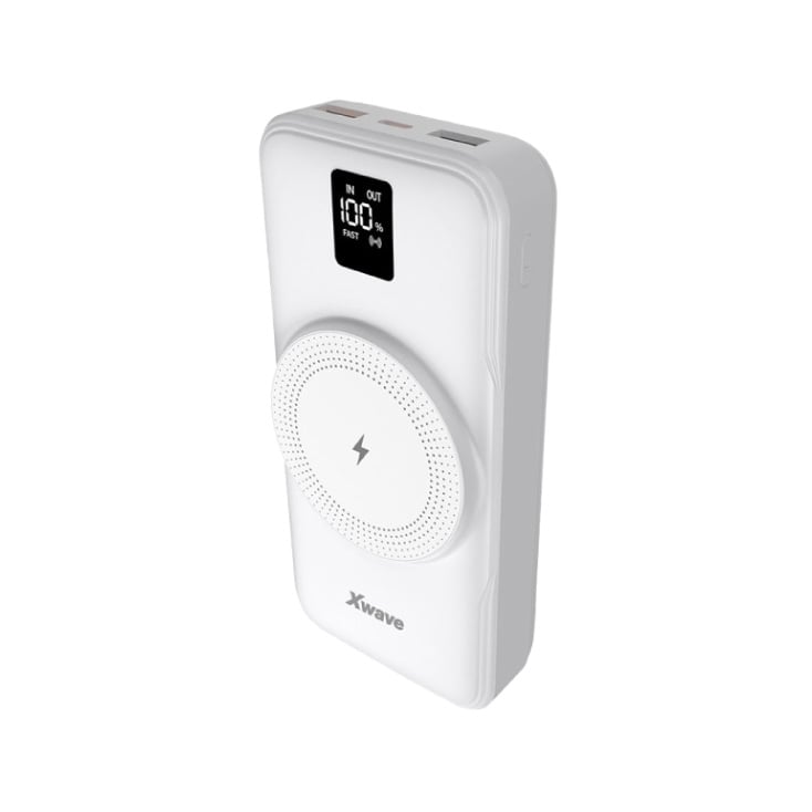 Xwave Power bank eksterna baterija 20000mAh/20W/15W wireless/PD/QC3.0 (bela)