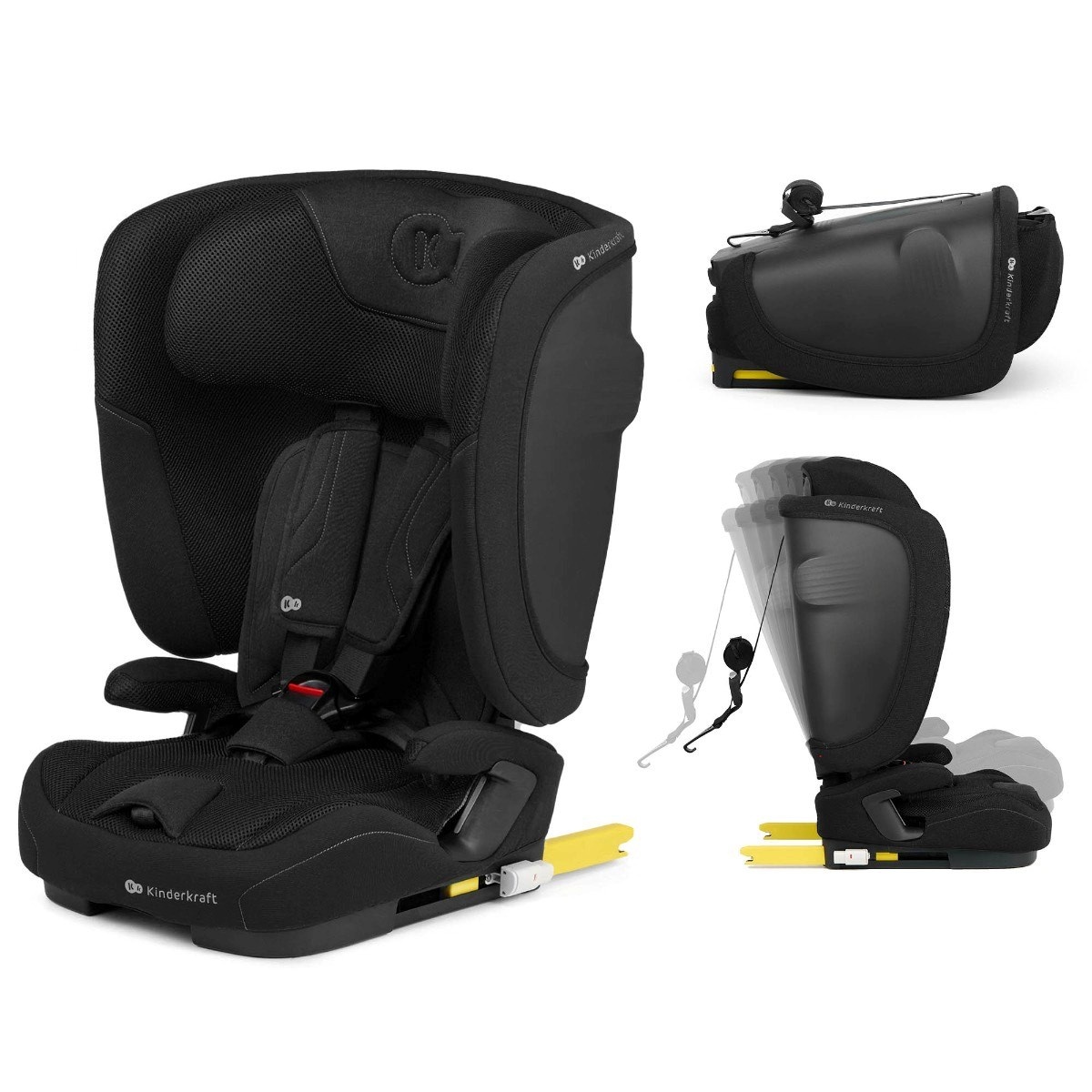 KINDERKRAFT AUTOSEDISTE FIX2GO I-SIZE 76-150CM BLACK