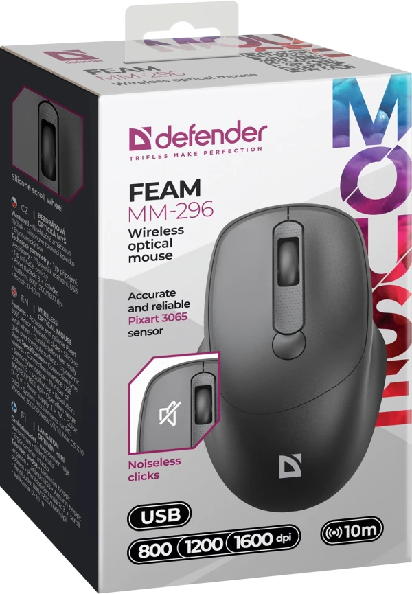 Bežični miš Defender Feam MM-296 crni