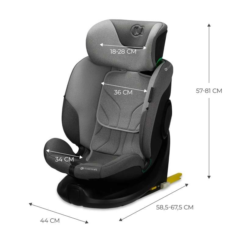 KINDERKRAFT AUTO SEDISTE I-FIX i size 40-150cm COOL GREY